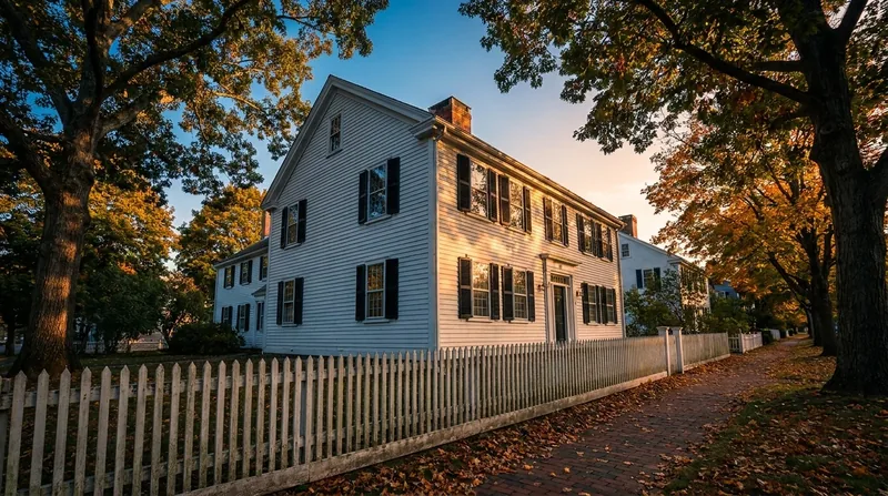Brick craftsman house on a tree-lined street in golden light, How to Start a Property Management Company in California