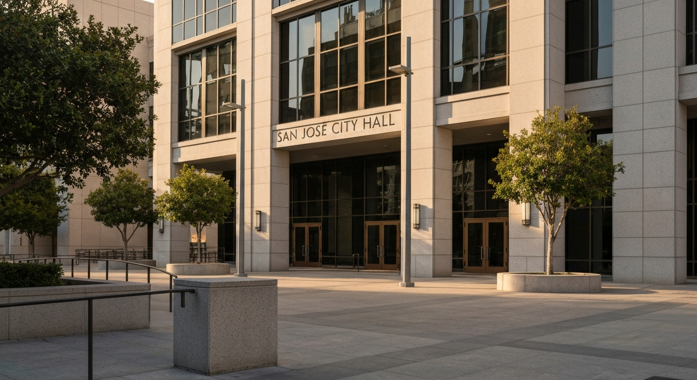 San Jose City Hall where the Finance Department handles business tax registration for Silicon Valley businesses